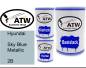 Preview: Hyundai, Sky Blue Metallic, 2B: 500ml Lackdose + 500ml Klarlack + 250ml Härter - Set, von ATW Autoteile West.